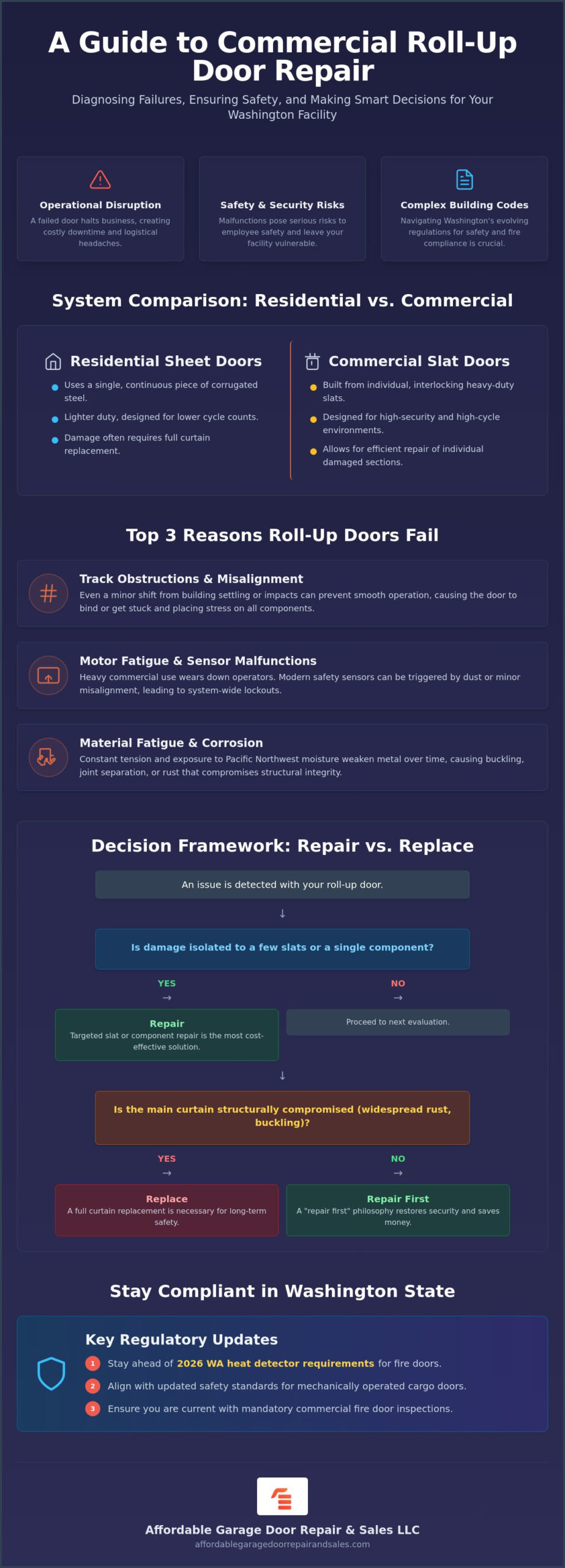 Comprehensive Guide to Roll-Up Garage Door Repair in Washington (2026)